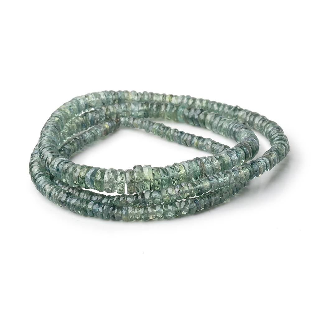 2-6mm Sea Green Sapphire Faceted Heishi Beads 17 inch 320 pieces AAA