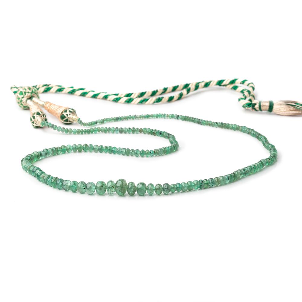 2-7.5mm Emerald Plain Rondelle Beads 20 inch 227 pieces AA