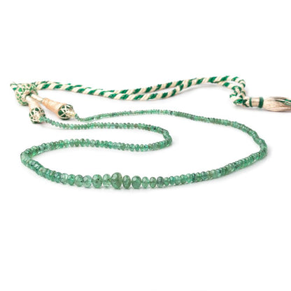 2-7.5mm Emerald Plain Rondelle Beads 20 inch 227 pieces AA