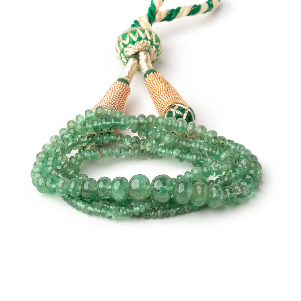 2-7mm Emerald Plain Rondelle Beads 22 inch 260 pieces AA