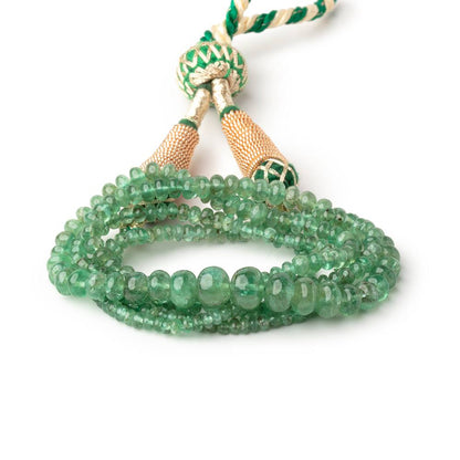 2-7mm Emerald Plain Rondelle Beads 22 inch 260 pieces AA