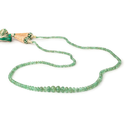 2-7mm Emerald Plain Rondelle Beads 22 inch 260 pieces AA