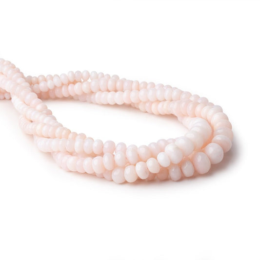 2-7mm Pink Peruvian Opal Plain Rondelle Beads 15.5 inch 110 pieces