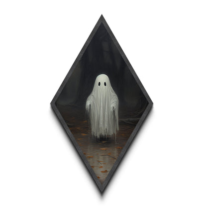 Cute Lil Boo, Ghost Print, Halloween Canvas Art, Canvas Textured Print, Funny Halloween Decor, Ghost Art, Victorian Goth Art