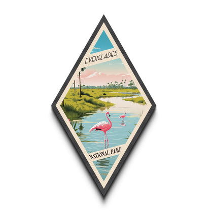 Everglades National Park Adventure Poster Canvas Texture Print, Travel Decor Art, Midcentury Modern Retro Decor Florida Travel Art