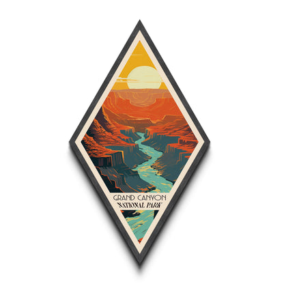 Retro-Reiseposter Grand Canyon Nationalpark, Leinwanddruck mit Struktur, Reisedeko-Kunst, Midcentury-Modern-Deko, Arizona-Reisekunst