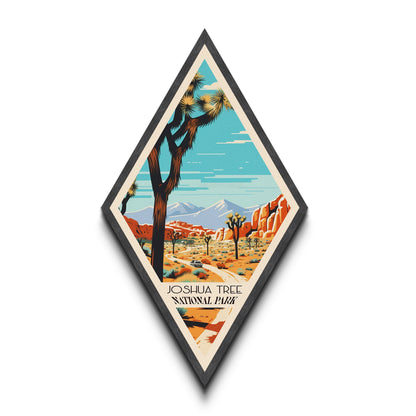 Retro-Reiseposter „Joshua Tree Nationalpark“ auf Leinwand, Reisedeko-Kunst, Midcentury-Modern-Deko, Kalifornien-Reisekunst