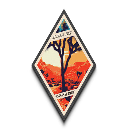 Retro Joshua Tree National Park Travel Print Wall Artwork Texture Print, Travel Decor Art, Midcentury Modern Decor California Travel Art