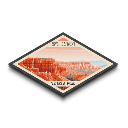 Retro-Kunstdruck „Bryce Canyon Nationalpark“ auf Leinwand, Reisedeko, Midcentury-Modern-Deko, Utah-Reisekunst