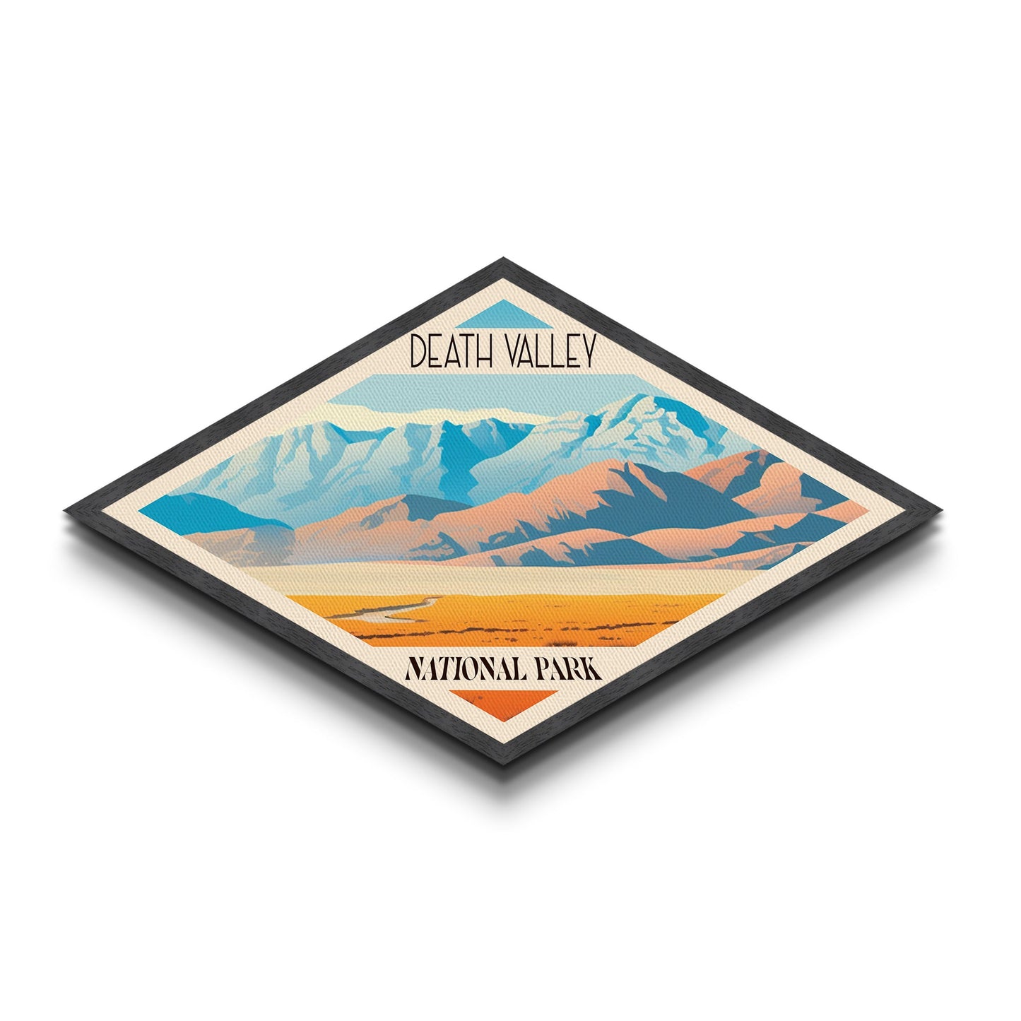 Reiseposter „Death Valley Nationalpark“ in Diamantform, Kunstdruck auf Leinwand, Wandbild, Reisegeschenk, Kalifornien-Reisemotiv