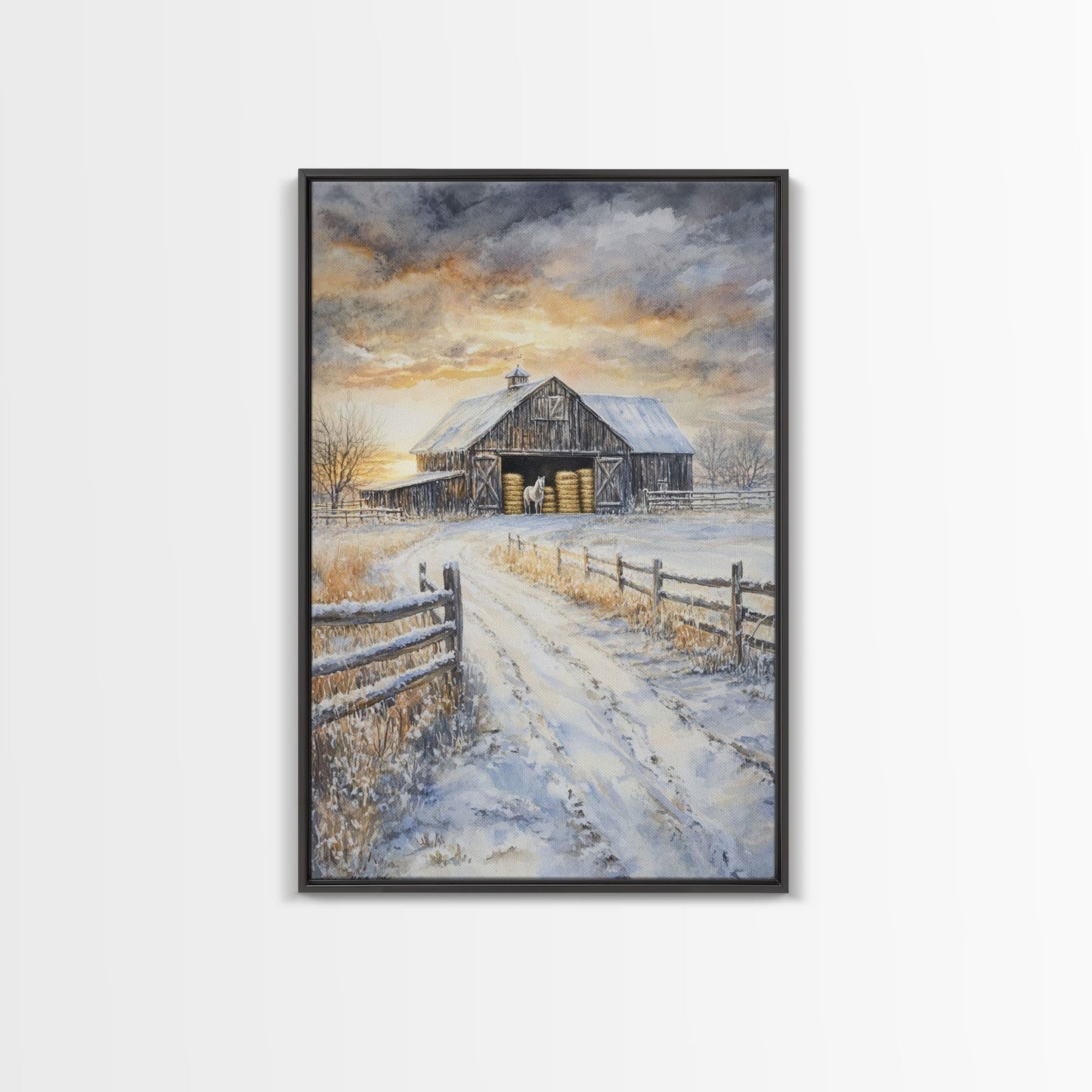 Fall Decor, Barn Amongst The Falling Leaves, Farmhouse Decor, Fall Art, Autumn Decor, Thanksgiving Seasonal Wall Art