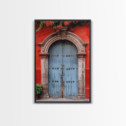 Change1 Indian Wall Art, Colorful Indian Doors, Framed Canvas Print, Painting Print, Traditional Hindu Architecture, Ready To Hang