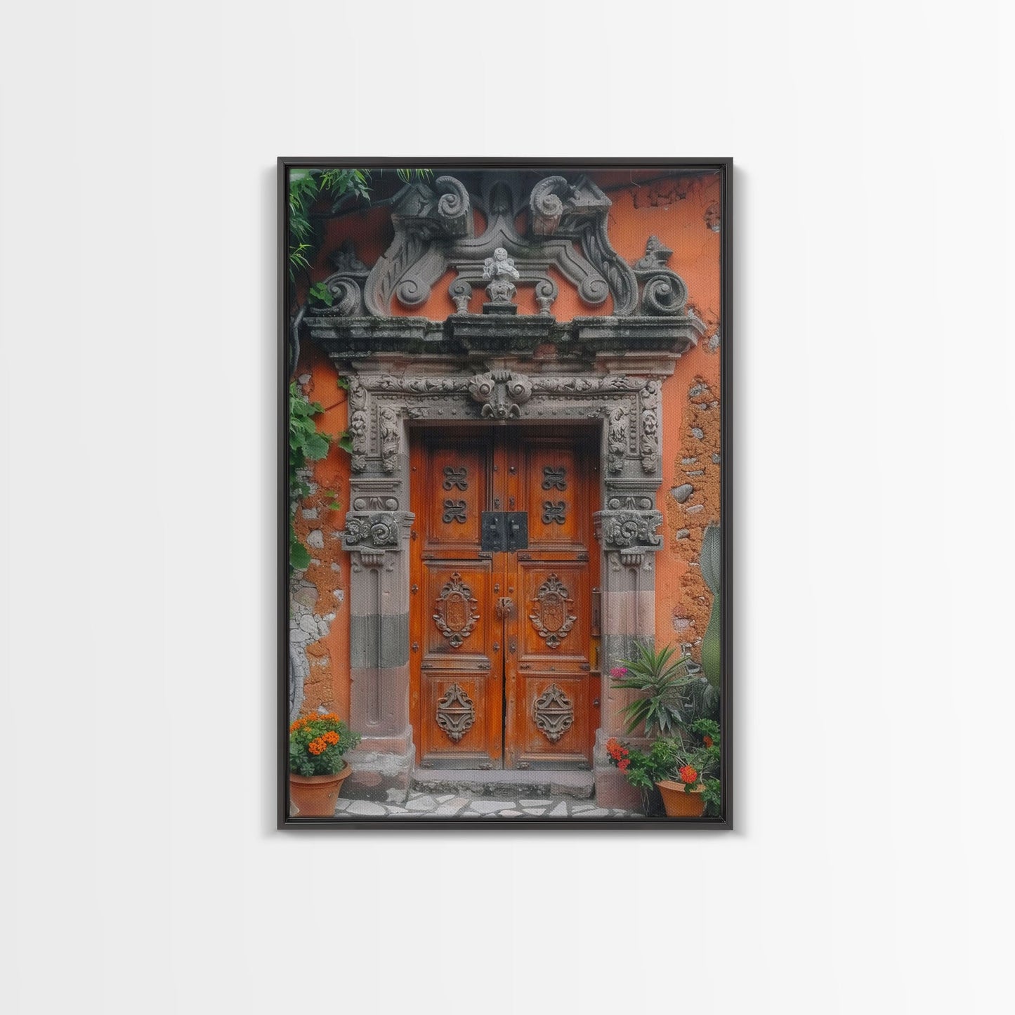 Change23 Colorful Indian Architecture Canvas Print, Traditional Art if India, Photography Print, Indian Wall Art, Living Room Decor