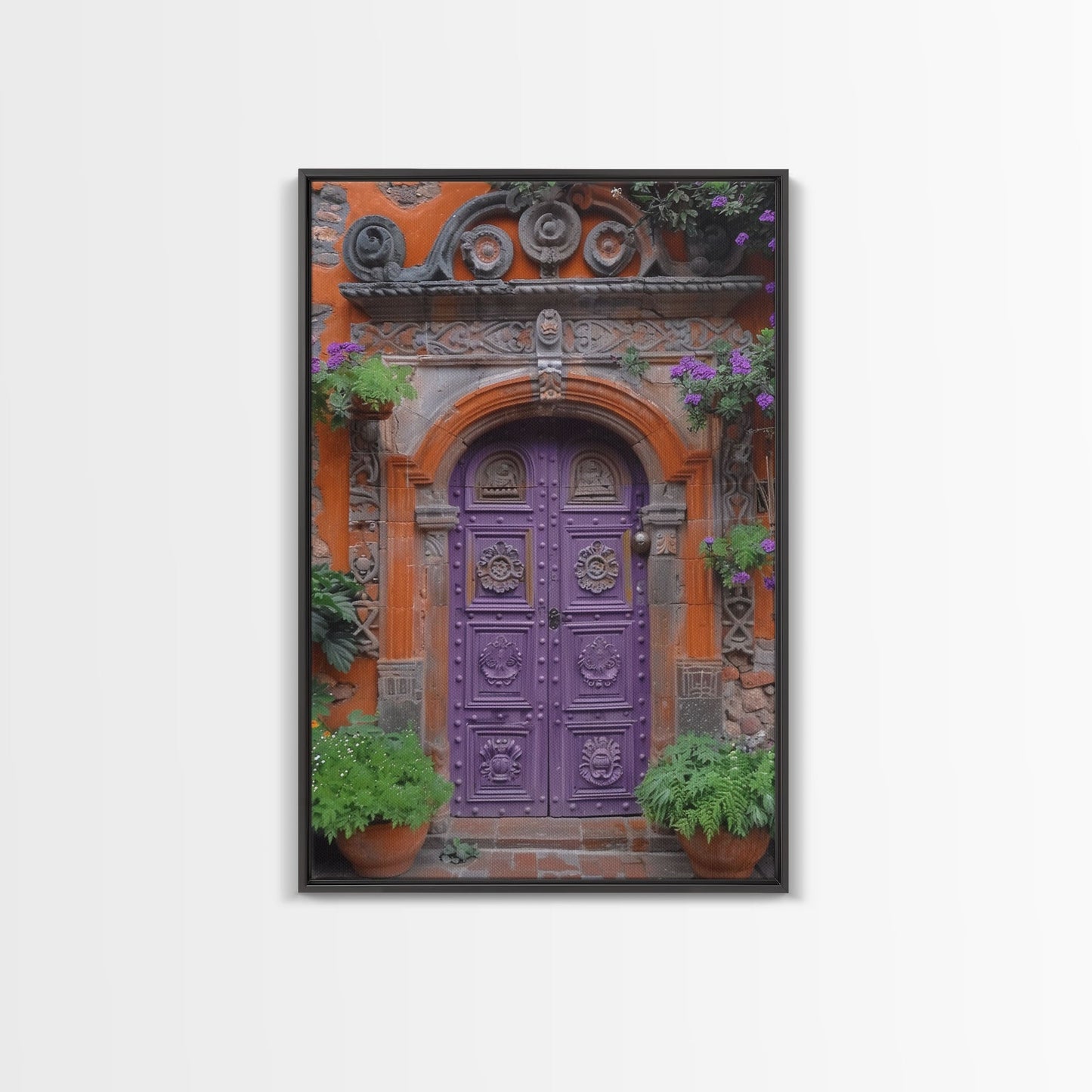 Change34 Architecture Print, 19th Century Architecture Photography, Mexico City Wall Art, Wood Framed Canvas Print