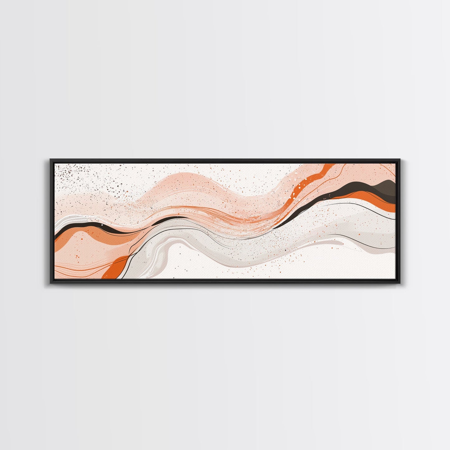 Beige, Black and Grey Swirl Art, Black & Beige Abstract Art Print, Tropical Wall Art, Abstract Wall Art, Living Room Wall Art / Home Decor