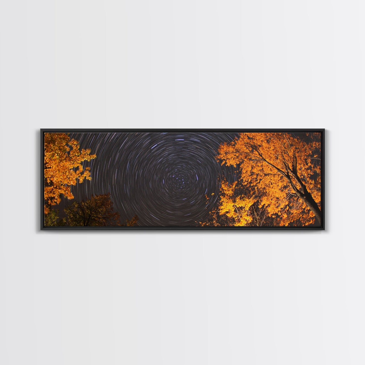 Time Lapse Photography Style Print, Panoramic Wall Art, Starry Night Sky Photo Print