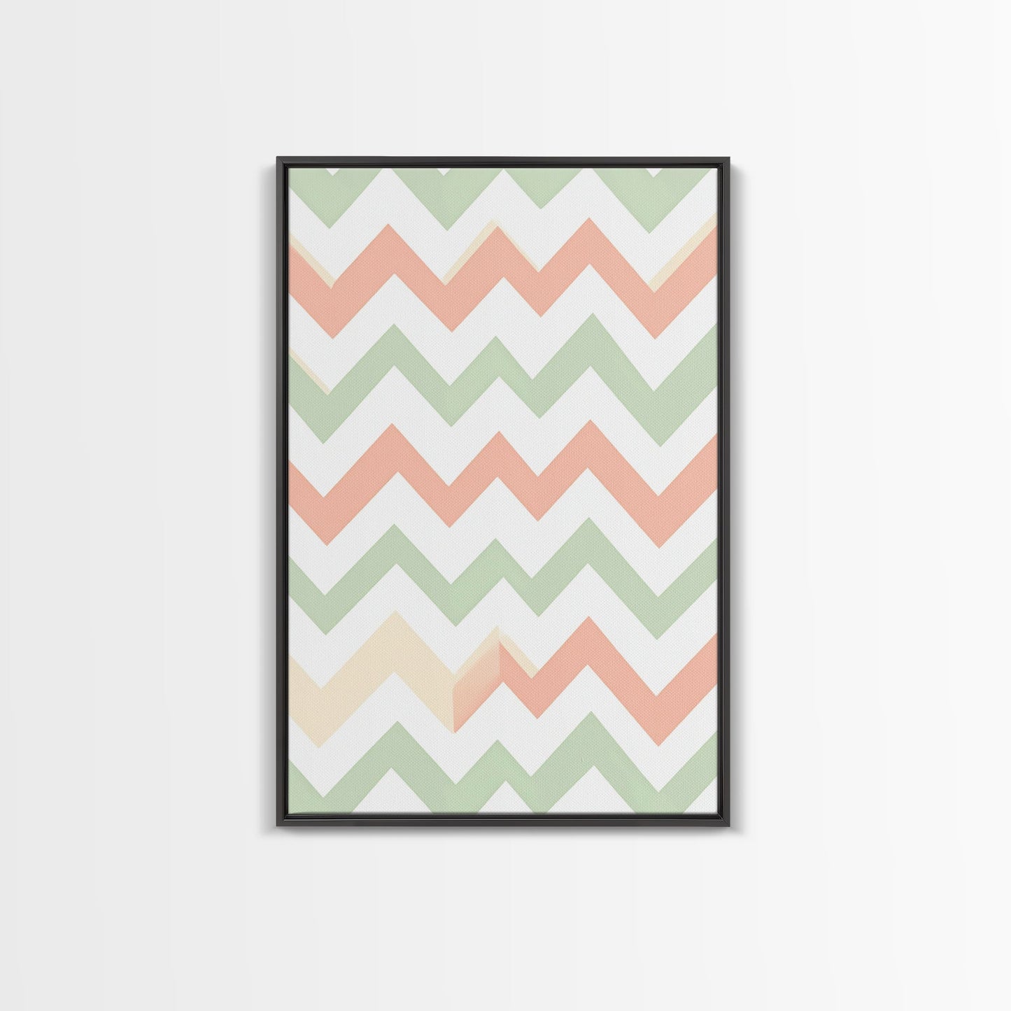 Pastel Chevron Zig Zag Pattern Wall Art, Mid Century Modern Boho Style Home Decor, Living Room Wall Hanging