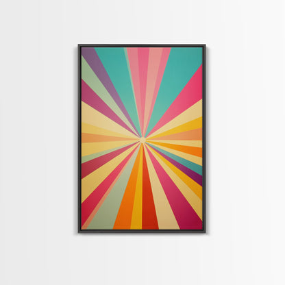 Geometric Boho Wall Art, Jungle Green, Watermelon Pink, Golden Sand and Winter Hazel Colored Wall Art, Boho Home Decor