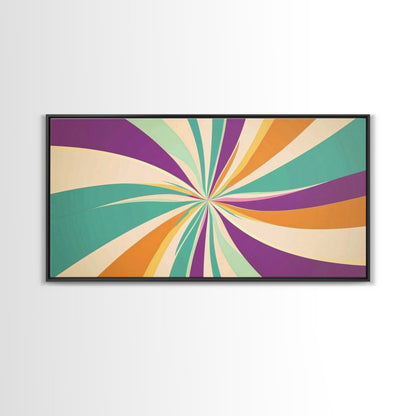 NuevArt Framed Canvas Print Wall Art MCM Mid Century Modern Canvas Print Abstract Shapes Illustration Mid Century Modern Wall Art