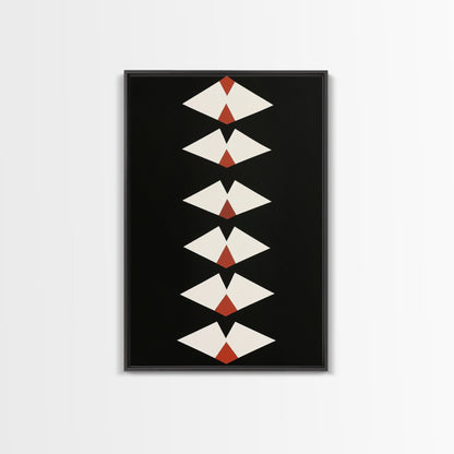 Retro Mid-Century Modern Diamond Art Canvas Print, MCM Style Home Decor