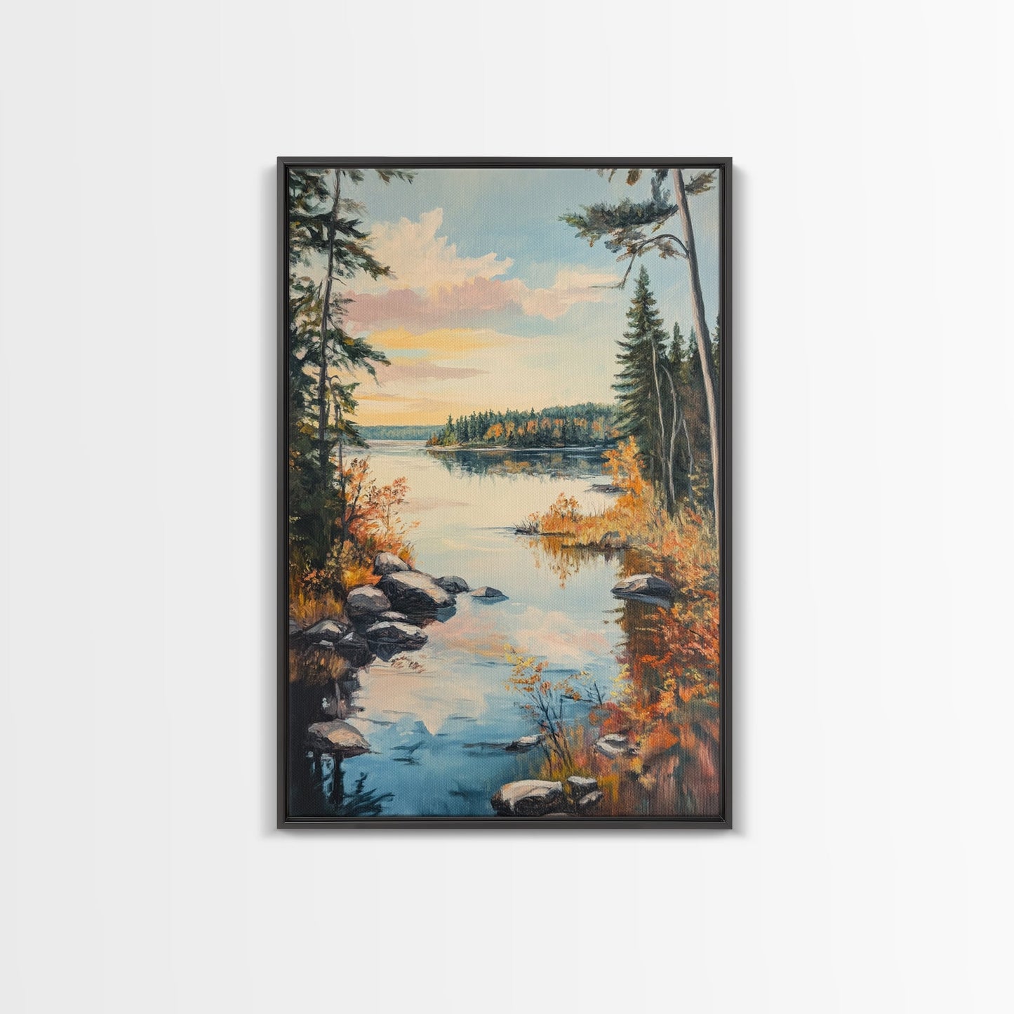 Acadia National Park Oil Painting Print, Maine Oil Painting, Nautical Coastal Decor, National Park Art, Landscape Painting, Cabin Decor
