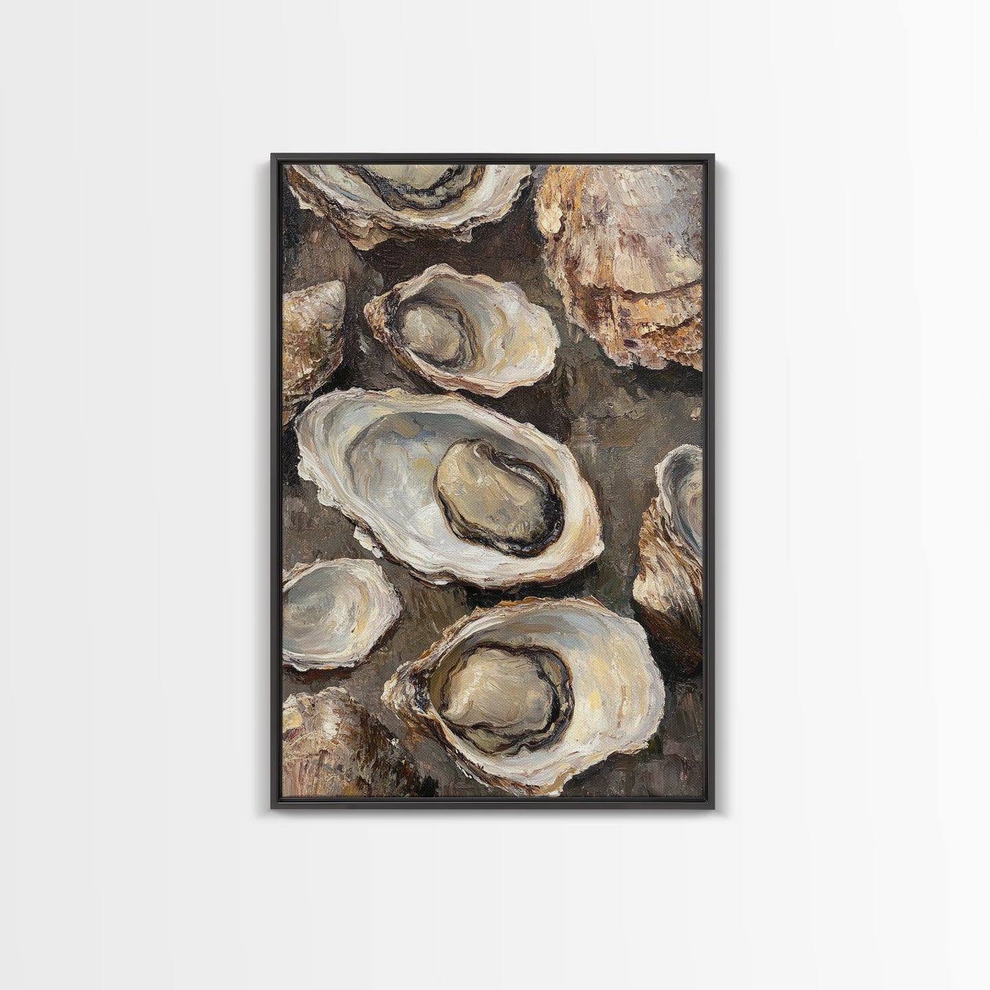 Oyster Painting Print, Oyster Shell Painting, Oyster Art, Kitchen Food Wall Art, Kitsch Kitcen Decor, Eclectic Home Decor, Kitchen decoration