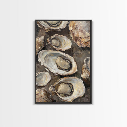 Oyster Painting Print, Oyster Shell Painting, Oyster Art, Kitchen Food Wall Art, Kitsch Kitcen Decor, Eclectic Home Decor, Kitchen decoration