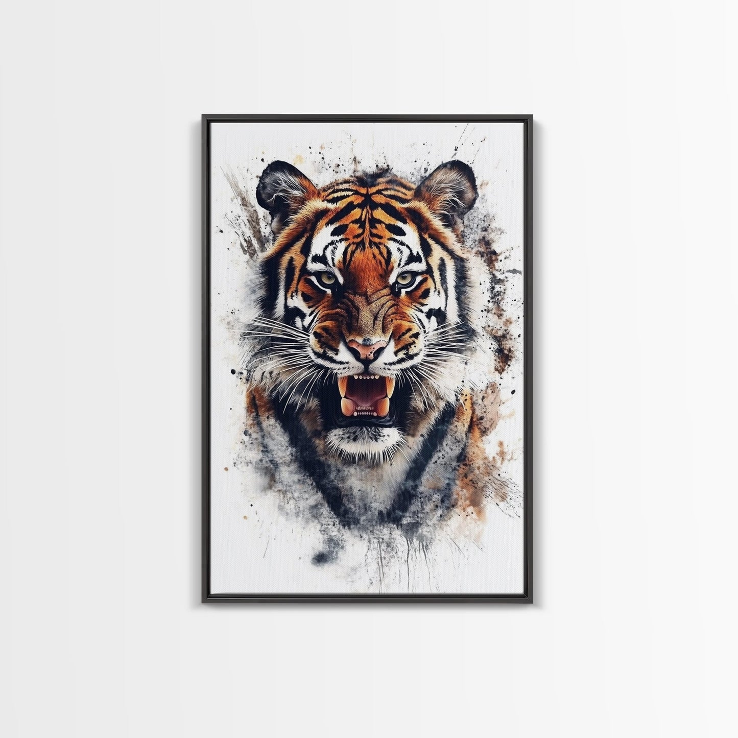 Tiger Canvas Print - Animal Canvas Art - Animal Canvas Art - Man Cave Art - Tiger Portrait - Tiger Painting - Man Cave Decoration - Gift For Him