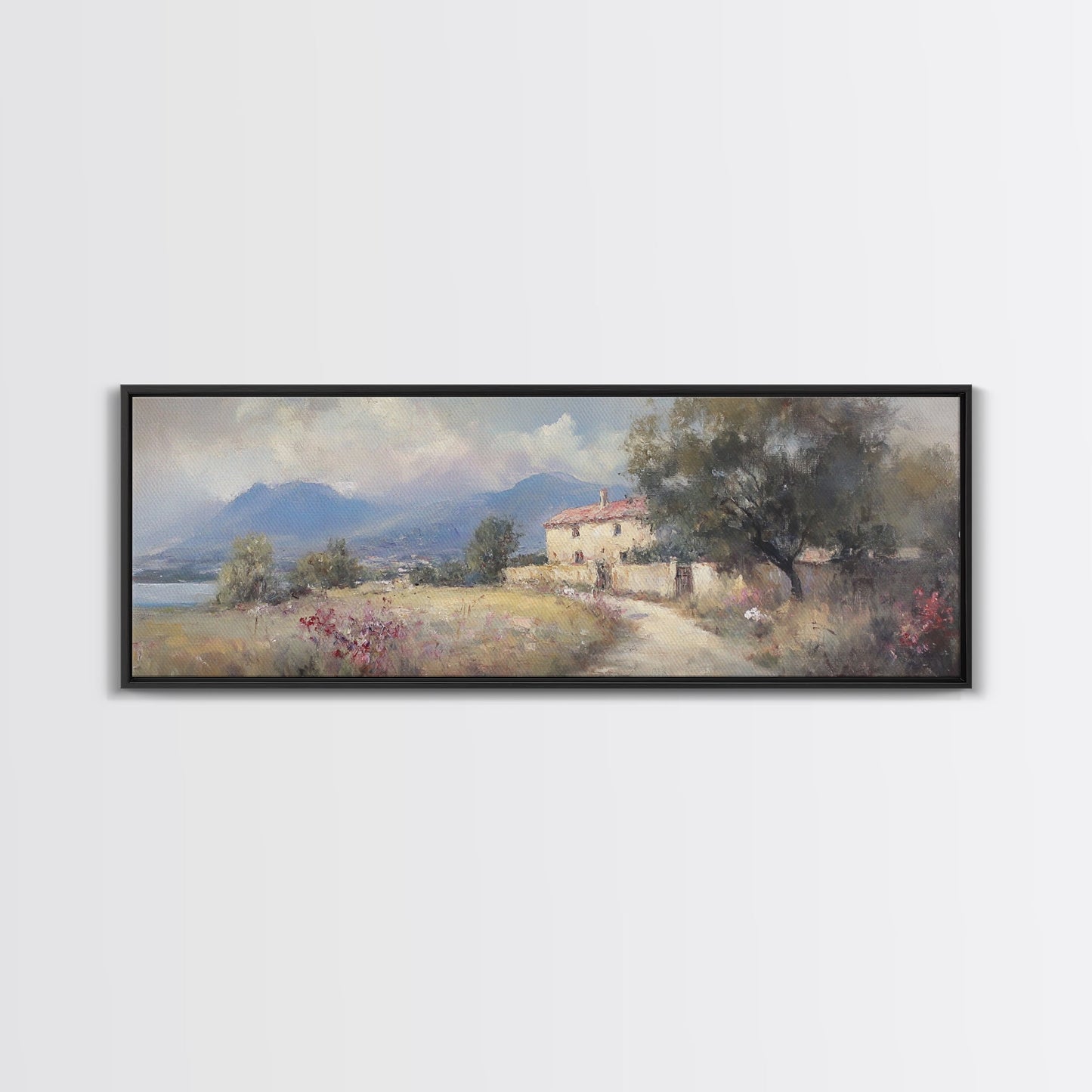 Italy Wall Art Canvas Print, Italy Painting, Italian Vila, Italy Landscape Wall Art, Italy Print, Italy Art, Italy Gifts, Vintage Italy Wall Art