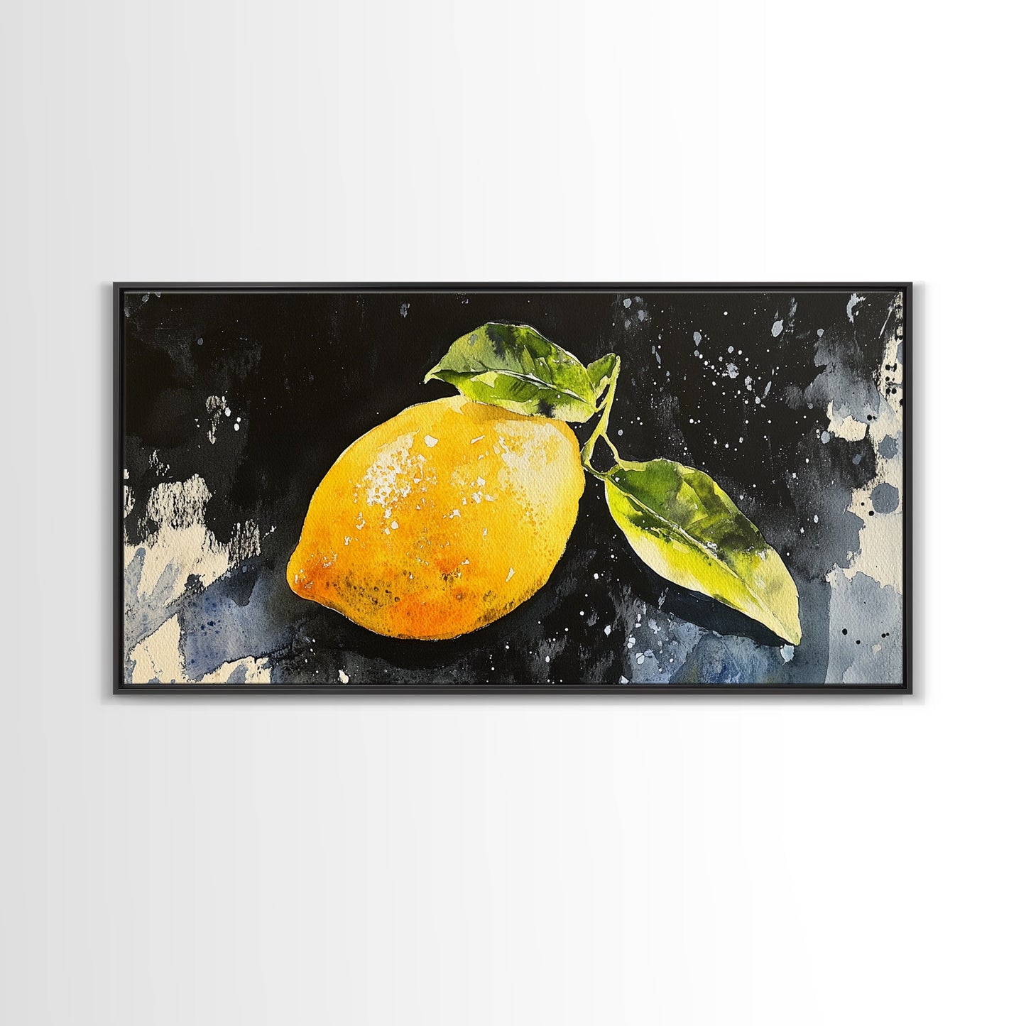 Lemon Painting Canvas Print - Kitsch Kitchen Decor - Eclectic Wall Art - Gift For Someone Who is Very random but likes lemons, like me