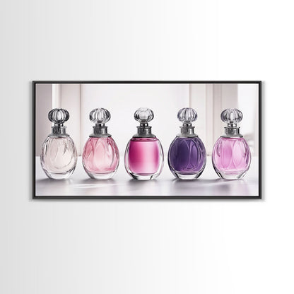 Perfume Bottles Canvas Print, Preppy Dorm Room Decor, Perfume Bottles Painting, Girl's Room Art, Gift For Her, Gift For Daughter or Mom