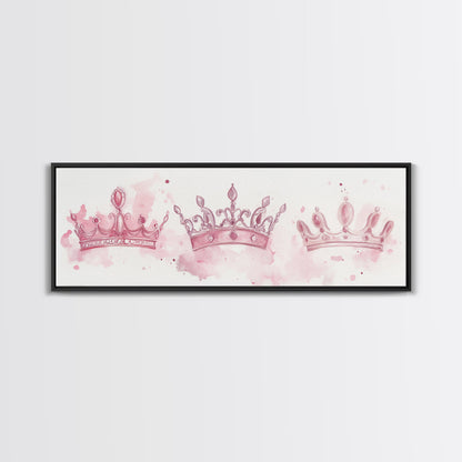Crown Jewels Canvas Print Victorian Art Nouveau Print Pink Wall Art Bedroom Decor Light Pink Wall Art Feminine Glam Decor Gift