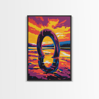 Surreal Loop, Dreamy Sunset, Fantasy Art, Abstract Landscape, Canvas Print, Unique Home Decor, Statement Wall Art, Modern