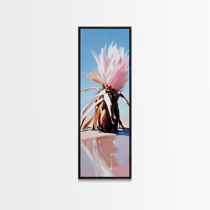 Desert Bloom, Dried Flower, Boho, Nature Wall Art, Rustic Aesthetic, Earthy Tones, Autumn Decor, Framed Canvas Print