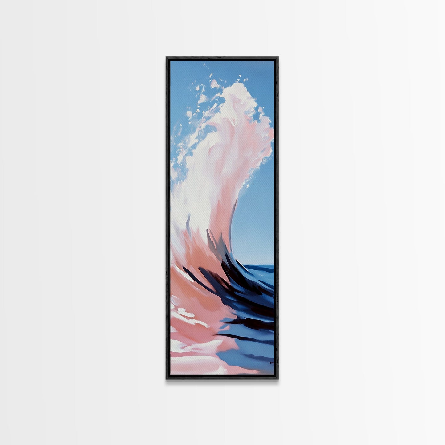 Ocean Wave, Abstract Seascape, Coastal Art, Framed Canvas Print, Modern Beach Wall Art, Minimalist Wave Painting, Living Room Wall Art