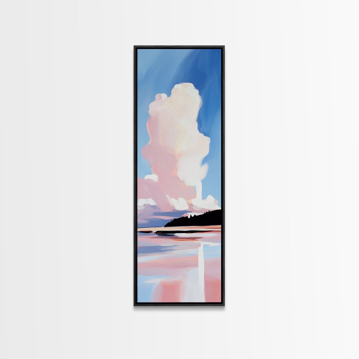 Sunset Clouds, Dreamy Sky, Soft Pastel, Aesthetic Landscape, Minimalist Art, Calm Atmosphere, Living Room, Canvas Print
