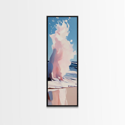 Ocean Wave, Abstract Seascape Art, Coastal Print, Beach House Wall Decor, Ocean Painting, Minimalist Aesthetic, Canvas Print