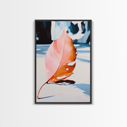 Autumn Leaf, Seasonal Art, Nature Wall Decor, Canvas Print, Fall Home Decor, Minimalist Artwork, Botanical Art, Bedroom Wall Art