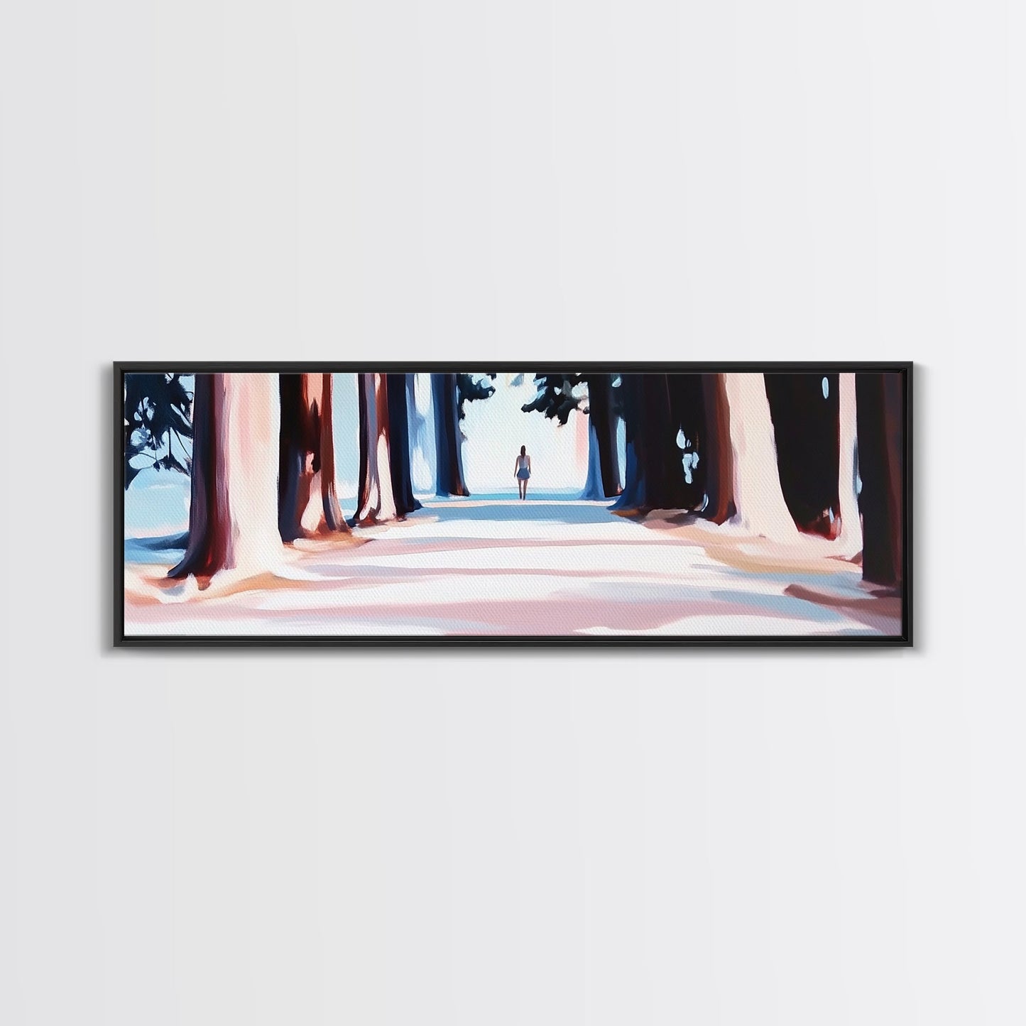 Forest Walk, Nature Landscape, Tranquil Wall Art, Canvas Print, Serene Woodland Painting, Nature Art, Bedroom Decor, Landscape Art