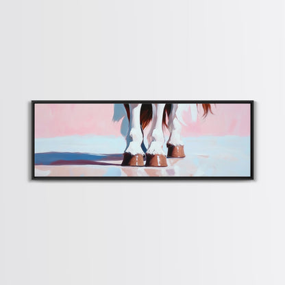 Horse Hooves, Western Equestrian Art, Rustic Farmhouse Decor, Framed Canvas Print, Country Style, Cowboy Aesthetic, Bedroom Wall Art