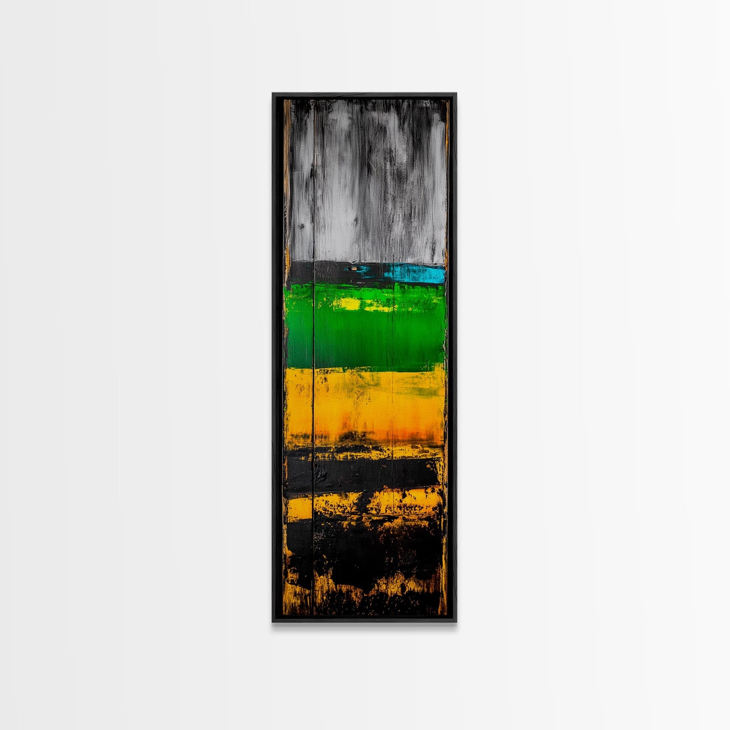 Rustic Abstract, Distressed Wood Texture Painting, Modern Farmhouse Wall Art, Framed Canvas Print, Industrial Decor, Neutral Artwork