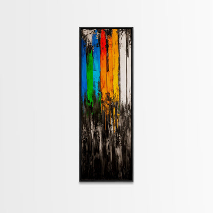 Dripping Paint Art, Abstract Modern Painting, Colorful Statement Wall Decor, Vibrant Home Accent, Unique Art Piece, Canvas Print