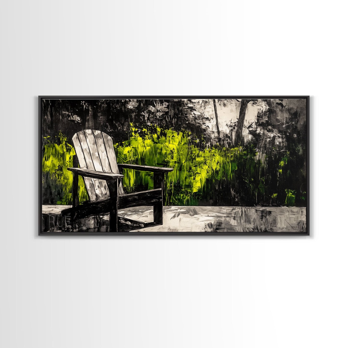 Adirondack Chair, Rustic Decor, Outdoor Art, Nature Print, Cabin Wall Art, Country Home Decor, Farmhouse Wall Art, Framed Canvas Print
