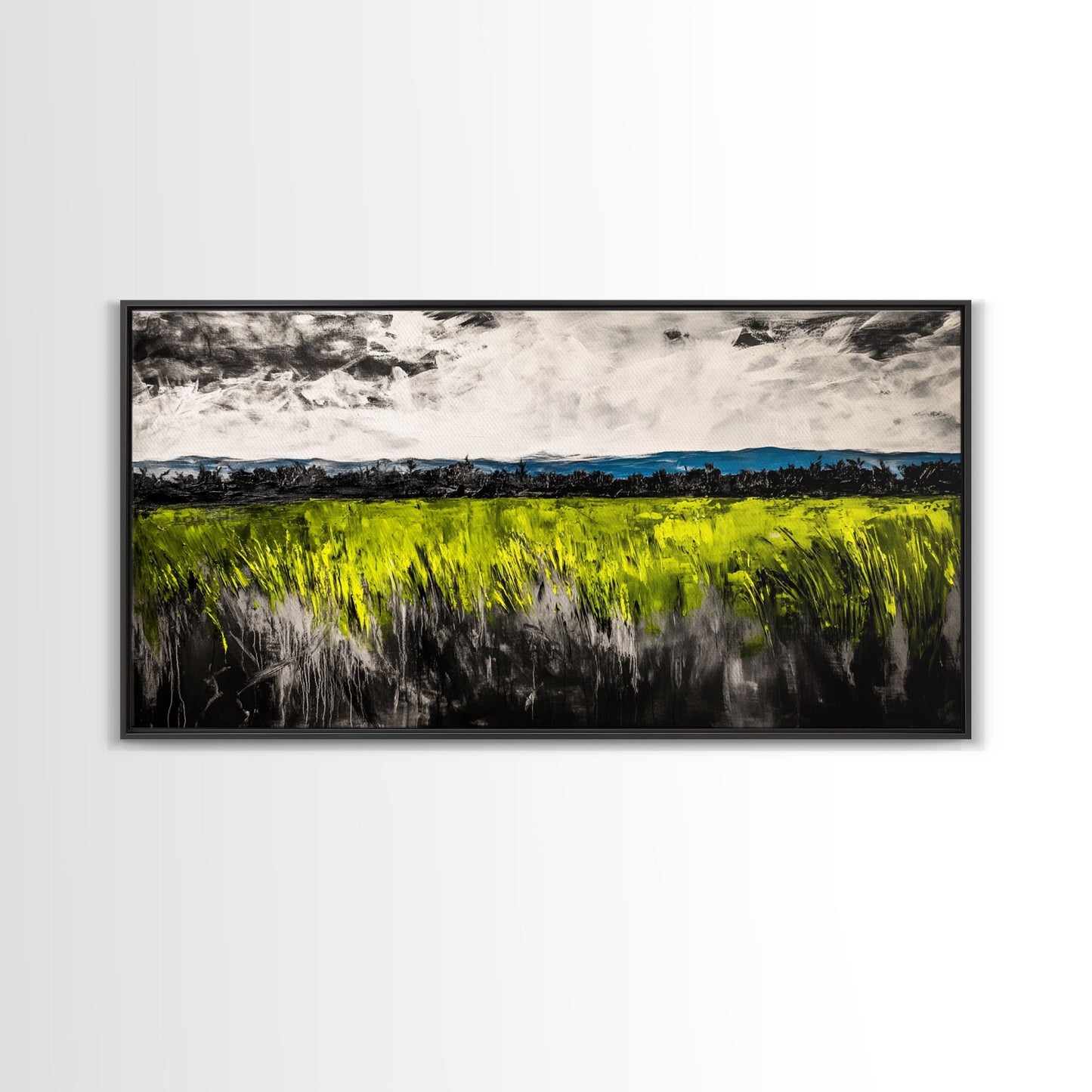 Green Field, Landscape Canvas Print, Nature Wall Art, Minimalist Artwork, Outdoor Scene, Farmhouse Decor, Living Room Wall Art