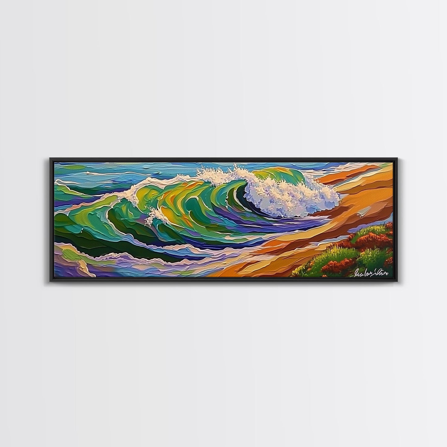 Ocean Wave, Coastal Vibes, Color Splash, Sea Breeze, Canvas Print, beach lover gift, surfing decor, beach house wall art