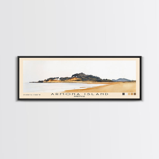 Armona Island, Portugal Watercolor Beach Print, Vacation Gift, Portugal Wall Art, Beach Painting, Beach Decor, Beach Painting