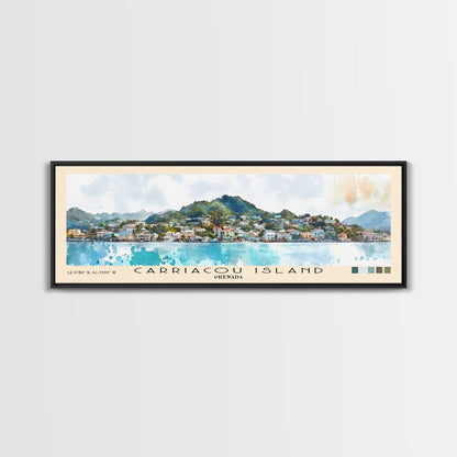 Carriacou Island, Grenada Watercolor Beach Print, Vacation Gift, Grenada Wall Art, Beach Painting, Beach Decor, Beach Painting
