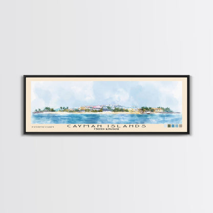 Cayman Islands, United Kingdom Watercolor Beach Print, Vacation Gift, United Kingdom Wall Art, Beach Painting, Beach Decor, Beach Painting