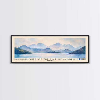 Islands of the Gulf of Chiriqui, Panamá Watercolor Beach Print, Vacation Gift, Panamá Wall Art, Beach Painting, Beach Decor, Beach Painting