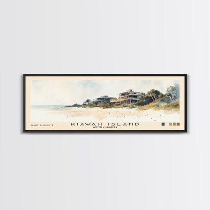 Kiawah Island, South Carolina Watercolor Print, Vacation Gift, South Carolina Wall Art, Beach Painting, Beach Decor, Large Wall Art, Wood Frame Art